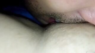 Cuckold Licks Lover's Cum From My Wet Pussy After Sex