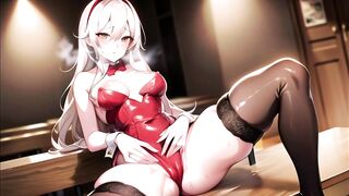 Hot Anime Playboy Bunny Girl (with pussy masturbation ASMR sound!) Uncensored Hentai