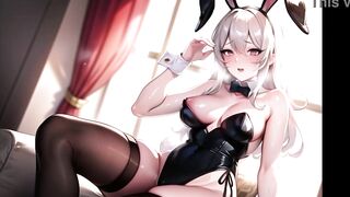 Hot Anime Playboy Bunny Girl (with pussy masturbation ASMR sound!) Uncensored Hentai