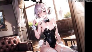 Hot Anime Playboy Bunny Girl (with pussy masturbation ASMR sound!) Uncensored Hentai