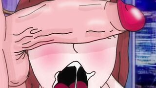 Chubby GF blowjob animation