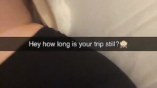 I let my roommate cum inside me! Cheating Snapchat Fuck