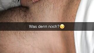 My roommate cheats and cum inside me! German Snapchat Fuck