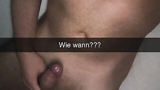 My roommate cheats and cum inside me! German Snapchat Fuck