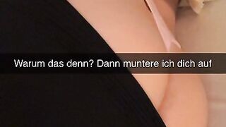 My roommate cheats and cum inside me! German Snapchat Fuck