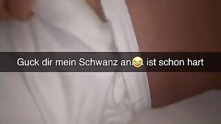 My roommate cheats and cum inside me! German Snapchat Fuck