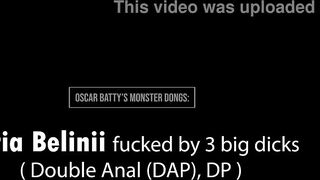 Katia Belinii fucked by 3 huge cocks and double anal (DAP, DP, Anal, ATM, BBC, monster cock, 3on1, huge cumshot) OB192