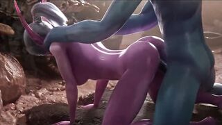 World of Warcraft - Night Elf Loves Thick Troll Cum (Animation with Sounds)