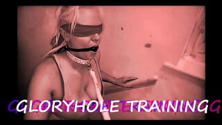 Gloryhole Training - Blonde PAWG Hotwife Cumslut Unleashed At The Gloryhole - ScruffyTheCumSlut