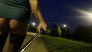 Evening walk naked in sexy lingerie ????