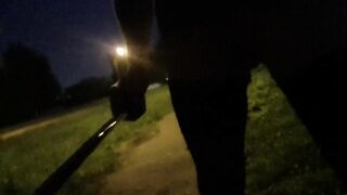 Evening walk naked in sexy lingerie ????