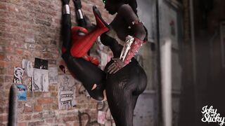 Spidey in trouble Futa pounding super hero