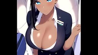 Flight Attendant ai hentai compilation