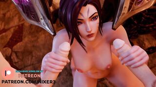 LEAGUE OF LEGENDS KAI'SA BLOWJOB + HARD SEX + CREMPIE | SFM HENTAI 60 FPS!