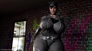 Cat Woman get a big dick in her ass