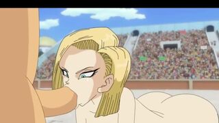 Android 18 and Trunks at the Tournament (Blowjob)