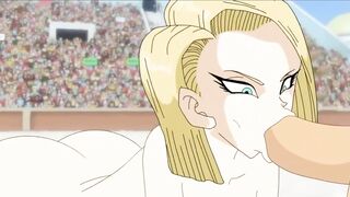 Android 18 and Trunks at the Tournament (Blowjob)