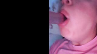 mtf effy sucks and rides a pink cock in her old apartment