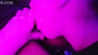 crazy ball sucking leads to cum in cheating girl mouth