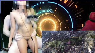 ✨SxyGamingCouple - Fucking while Gaming Petite 4'8'' 142cm Asian MILF with Creampie end - Sample