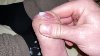 Dig Penis squirts on Socks while Masturbating. Royal Jerk on Socks