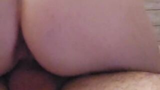 Bouncing my ass and grinding my pussy on his cock