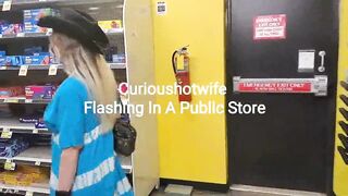 Teaser Curioushotwife Flashing In Public Store