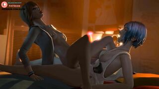 Futanari Chloe Price Fucked Max Caulfield In Ass And Cumming On The Bed | Exclusive Futa Hentai Ani