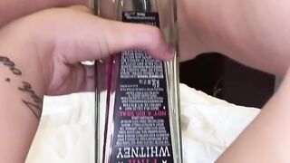 Pink Whitney Bottle In Pussy - Horny OF Model @Misstraptrin Fucks Tight Wet Pussy With A Bottle