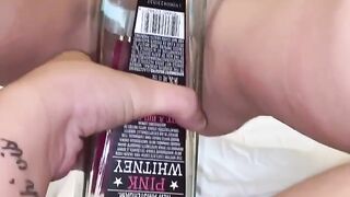 Pink Whitney Bottle In Pussy - Horny OF Model @Misstraptrin Fucks Tight Wet Pussy With A Bottle