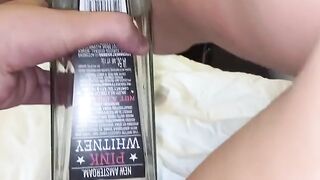 Pink Whitney Bottle In Pussy - Horny OF Model @Misstraptrin Fucks Tight Wet Pussy With A Bottle