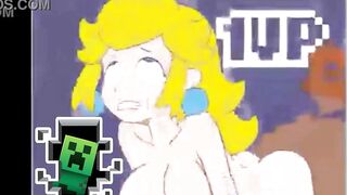 Mario Bros, undermining Peach's ass ft trap by creeper