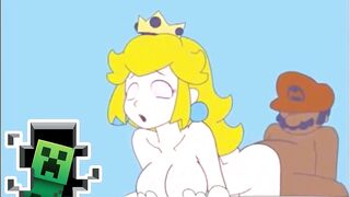 Mario Bros, undermining Peach's ass ft trap by creeper