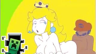 Mario Bros, undermining Peach's ass ft trap by creeper