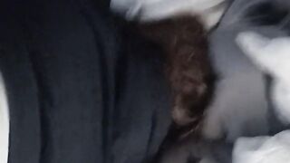 Fucking my fine ass wife from behind my huge cock stretches out her pussy she plays with vibrator