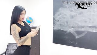 Beautiful teacher records a porn video in the classroom