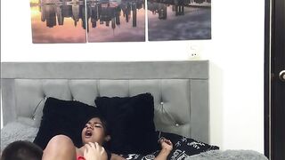 my stepsister convinces me to fuck, I taste her delicious pussy