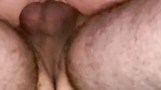 Bottom view fuck of squirting pussy.