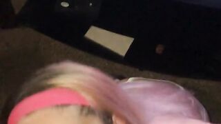 Pretty Teen Ahegao Rossi On Her Knees Deepthroats Big Dick