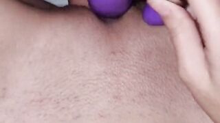 Tiny tight teen toy and dick play