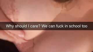 Cheerleader wants to fuck classmate in school Snapchat