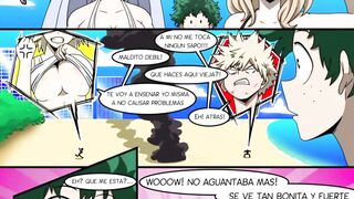 Deku gets sucked on the beach Hado and toga - My hero academy