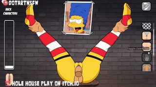 Marge Simpsons Leg Spread Glory Hole Bondage BDSM Creampie - Hole House