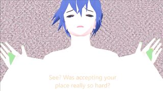 Facesitting Her Cuck While Sucking Off a Bull - MMD Animation