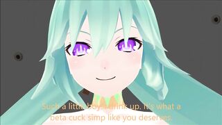 Facesitting Her Cuck While Sucking Off a Bull - MMD Animation