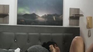 Three horny friends film themselves masturbating at the motel