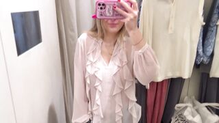 See Through Dresses Try on Haul in the changing room 18+