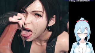 Vtuber Hantai React! Tifa Getting Sloppy