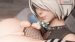 CUTE FEMBOY FUCKED BY FUTANARI AND GETTING ANAL CREAMPIE | 2B FUTA HENTAI ANIMATION 4K 60FPS