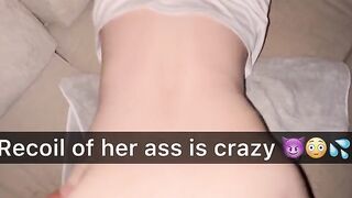 Slim Waist Teen Stuffed In Couch on College Dorm Snapchat